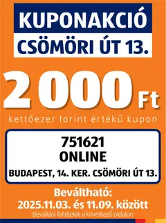 Aldi - Kupón Akció | Budapest megtekintése, amely érvényes 2025.11.03.-től