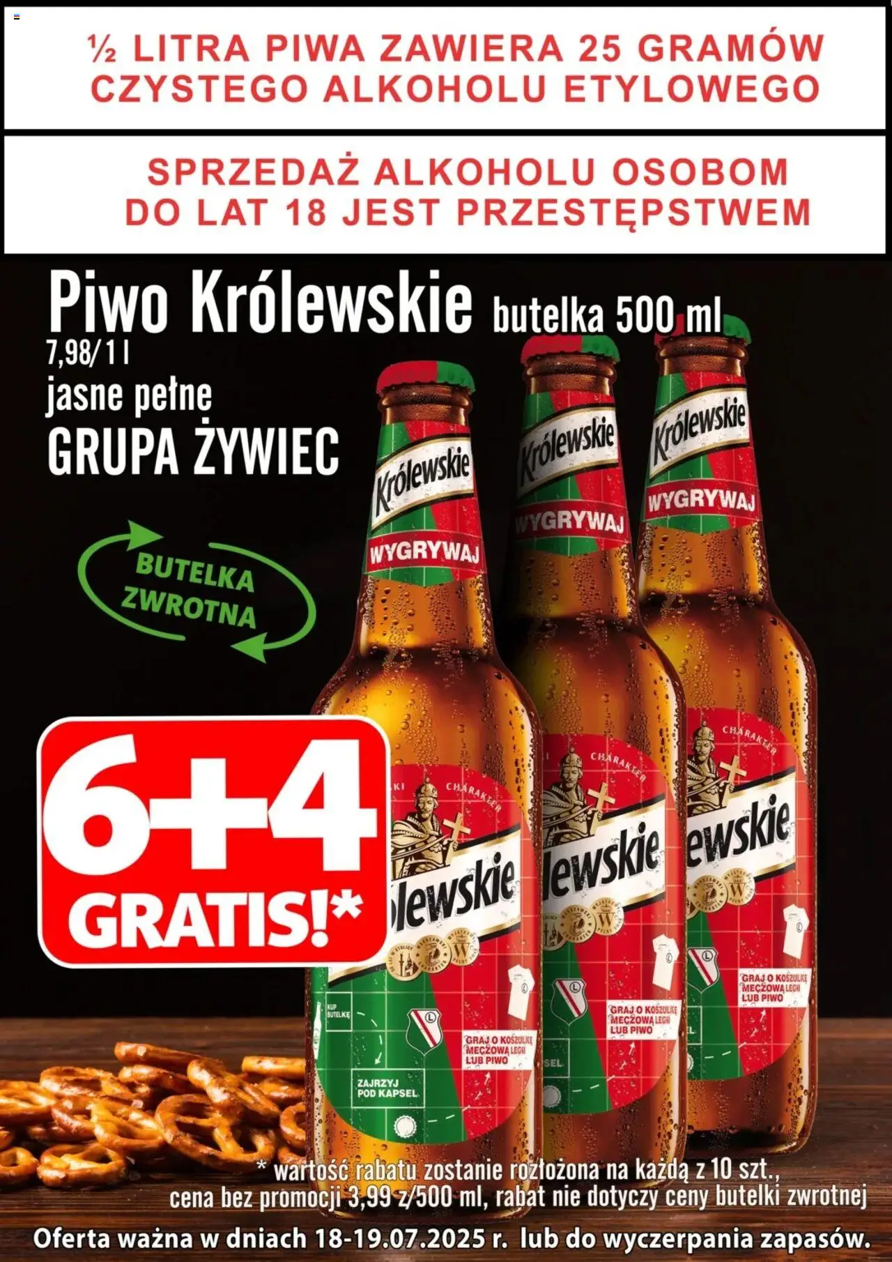 Prim Market Promocja - Piwo Królewskie 6+4 Gratis od 18.07.2025 - Nowa Gazetka - Numer strony 1