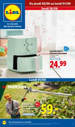 Prévisualisation de Catalogue les bonnes affaires de la semaine du magasin LIDL formulaire valide 28/08/2025