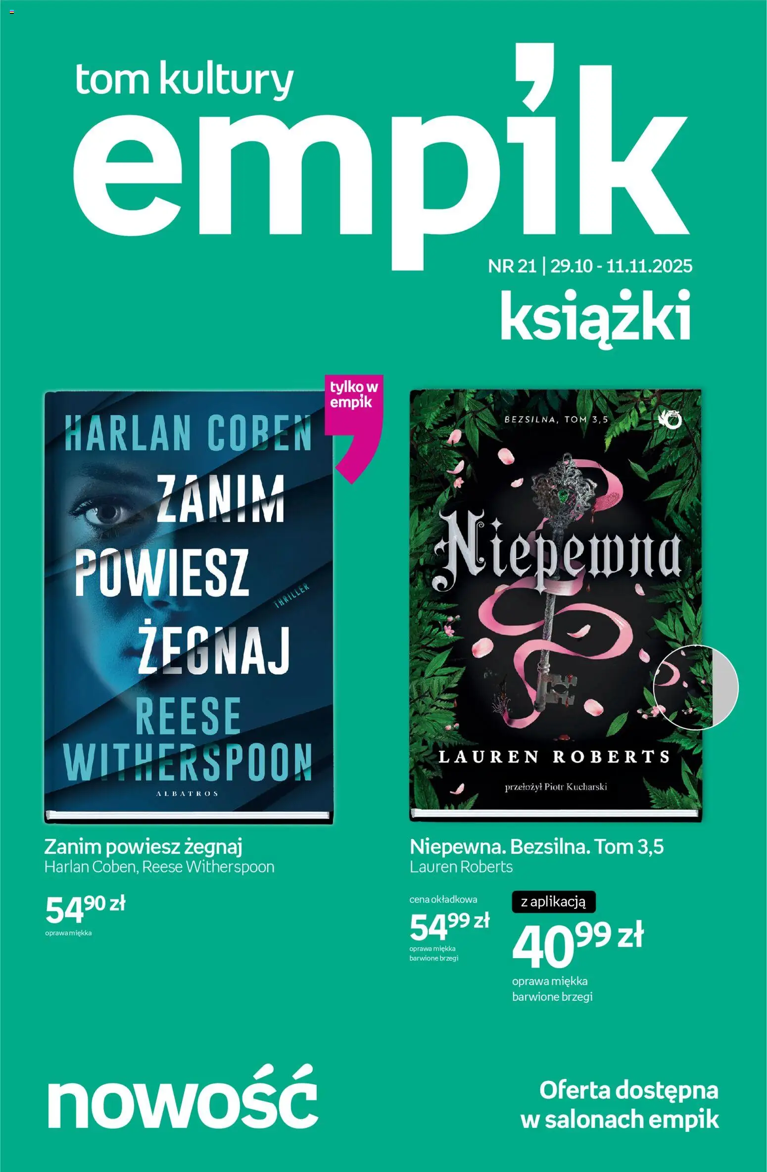 Pogląd gazetki "Tom kultury - Książki" ze sklepu Empik ważnej od 29.10.2025