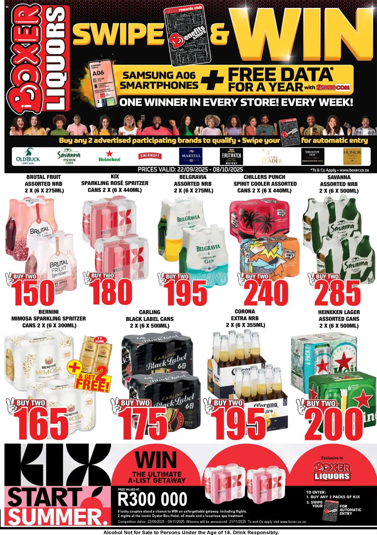 Boxer Liquor Specials from 22/09 - 08/10/2025 > Promotions