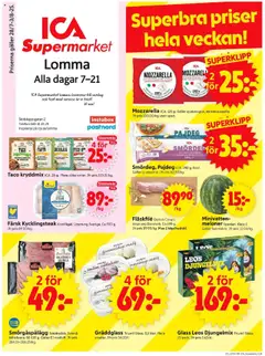 Förhandsgranska reklamblad Lomma från butik ICA Supermarket gäller från 28/07/2025