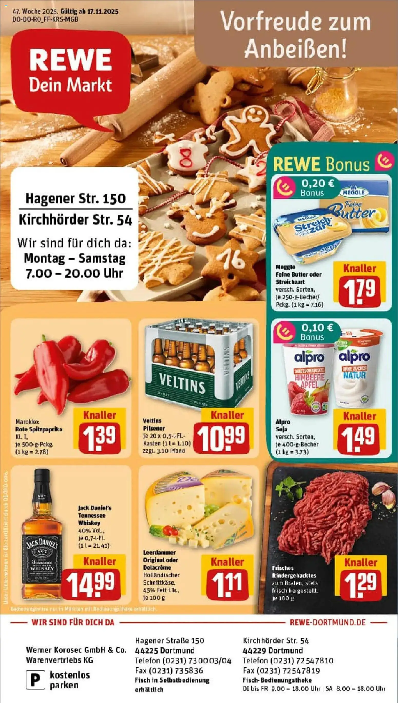 Vorschau von dem Prospekt des Geschäftes Rewe, gültig ab dem 17.11.2025