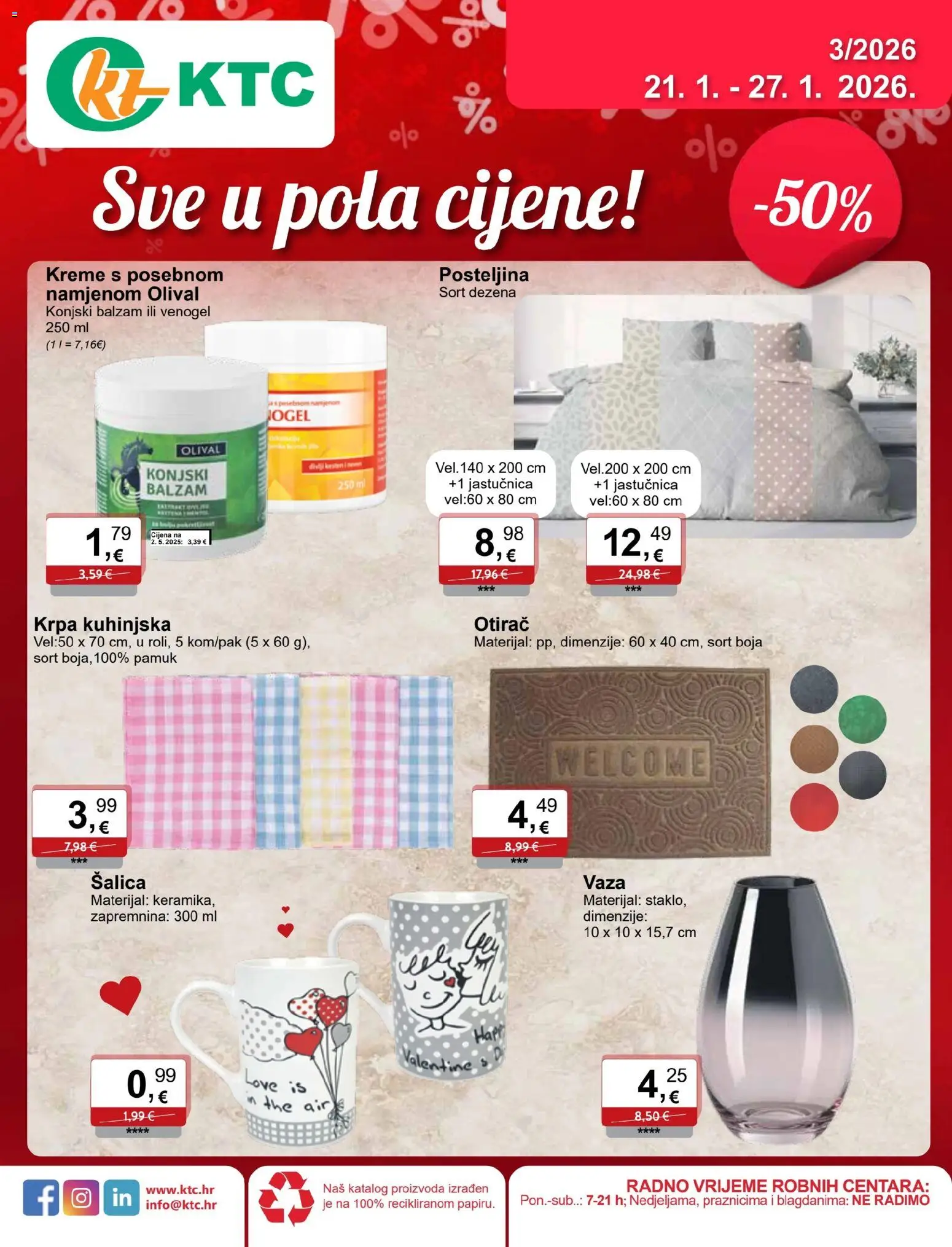 Pregled letka Katalog sve u pola cijene trgovine KTC vrijedi od 21.01.2026