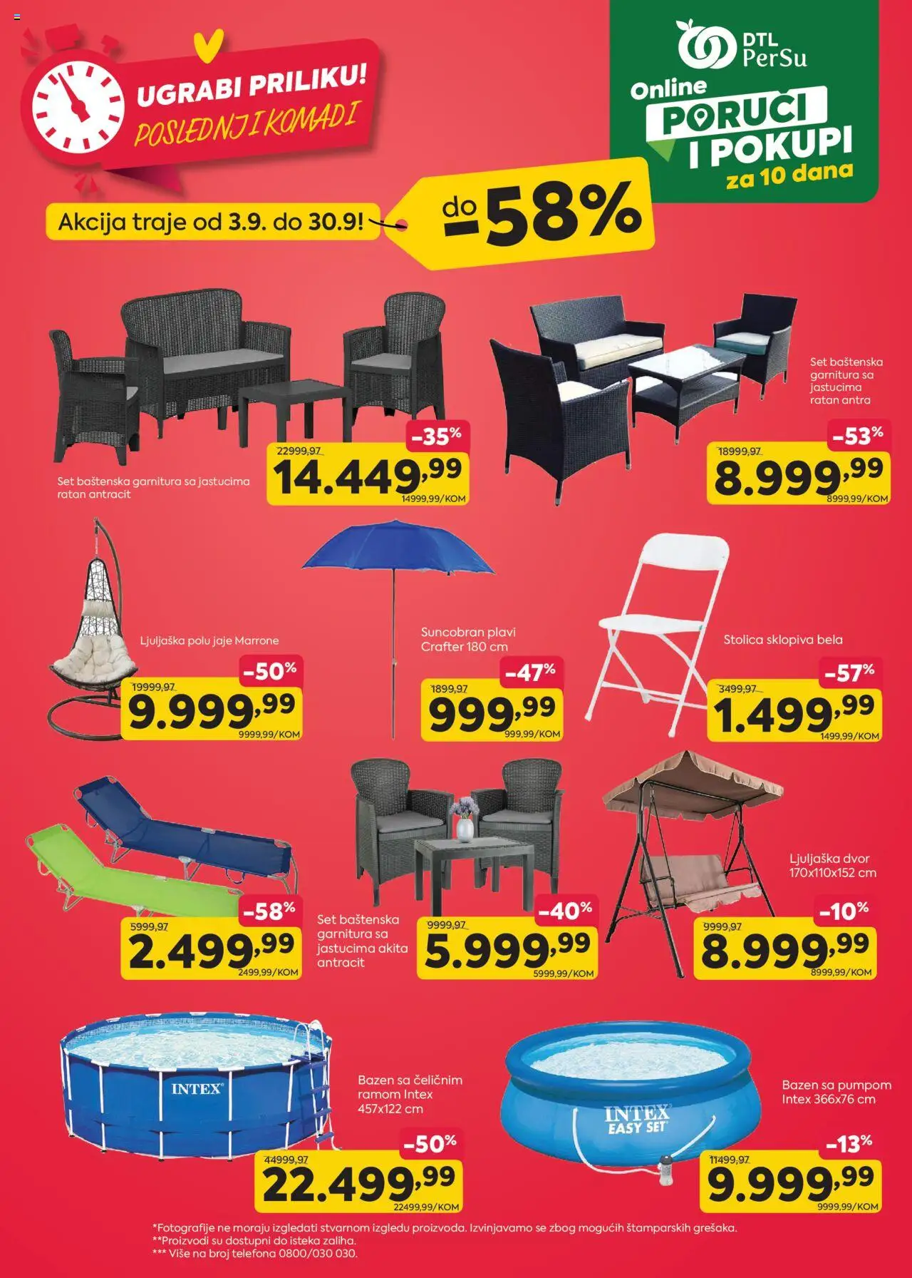 PerSu katalog važi od 03.09.2025 - stranica 1 - So, Suncobran, Stolica, Baštenska garnitura, Ljuljaška
