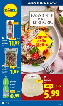 Anteprima dell'opuscolo Volantino Sicilia dal negozio Lidl valido da 21/07/2025