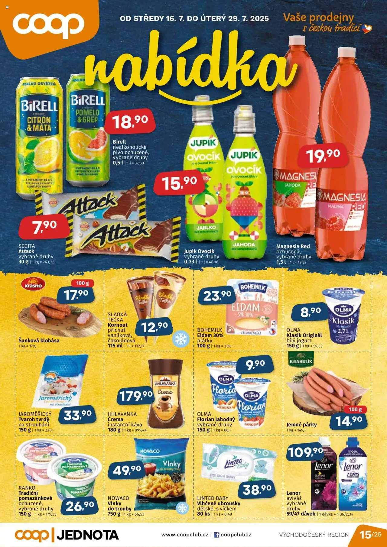 COOP Leták - Východočeský region (16.07.2025) - Jednota leták
