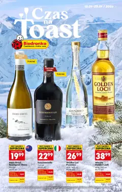 Pogląd gazetki "Czas na toast" ze sklepu Biedronka ważnej od 12.01.2026