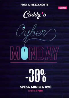 Anteprima dell'opuscolo Volantino Cyber Monday dal negozio Caddy's valido da 01/12/2025