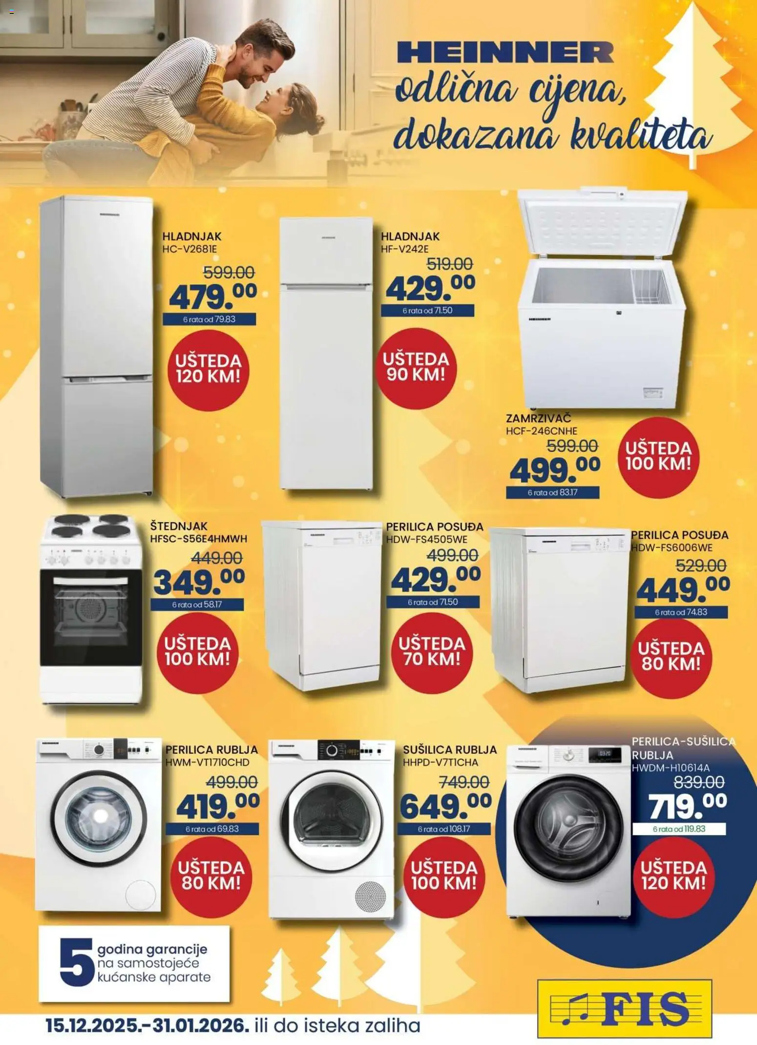 Pregled letka Akcija Heinner trgovine FIS vrijedi od 15.12.2025