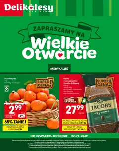 Pogląd gazetki "Medyka Otwarcie" ze sklepu Delikatesy Centrum ważnej od 22.01.2026