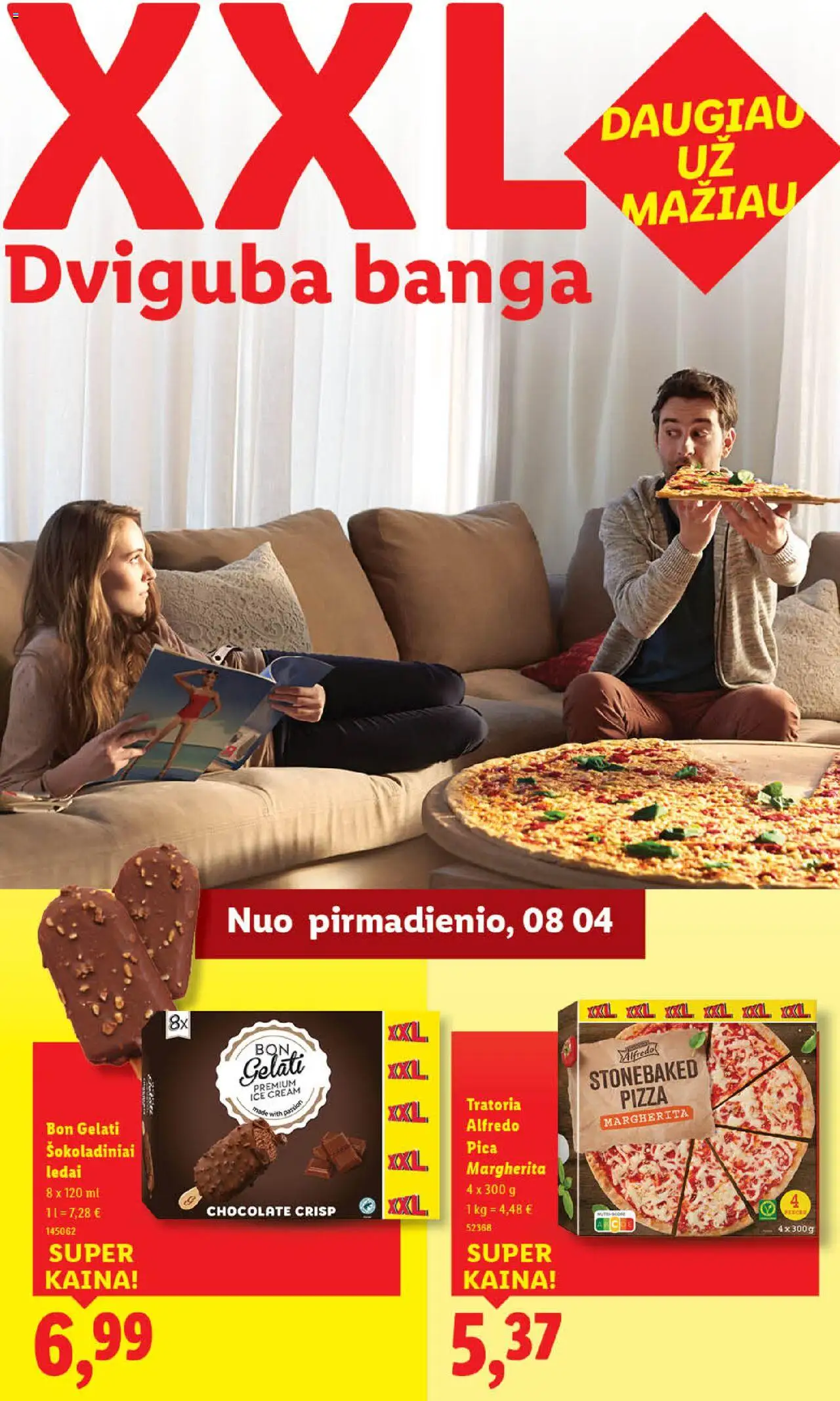 LIDL leidinys galioja nuo 2025.08.04 – puslapio numeris 1 - Pica, Ledai