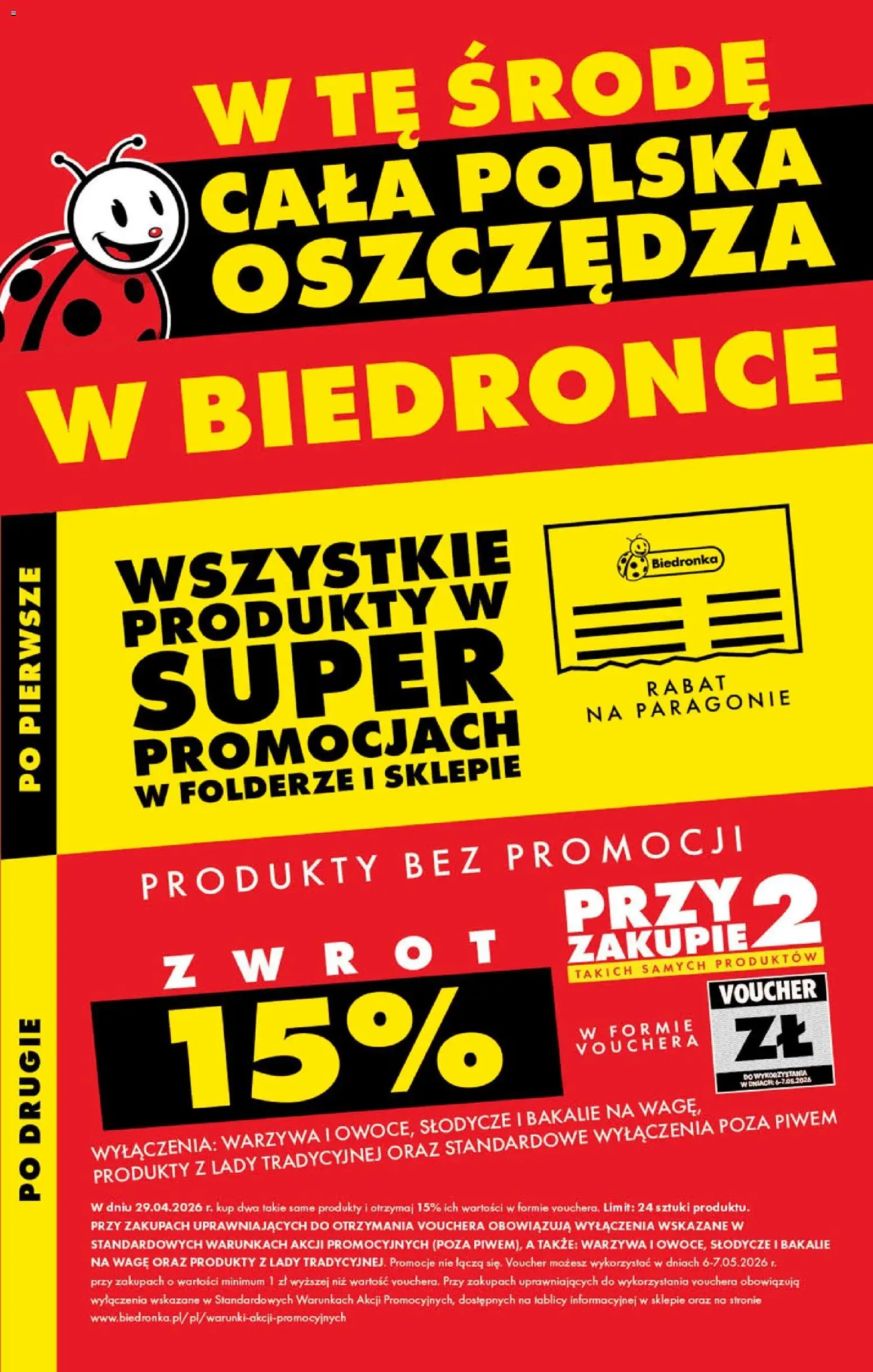 Pogląd gazetki "Biedronka gazetka - Cała Polska oszczędza! środa" ze sklepu Biedronka ważnej od 29.04.2026