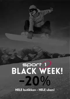 Forhåndsvis Black Friday Varsel fra butikk Sport 1 gyldig fra 21/11/2025