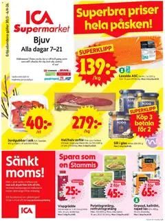 Förhandsgranska reklamblad Bjuv från butik ICA Supermarket gäller från 30/03/2026