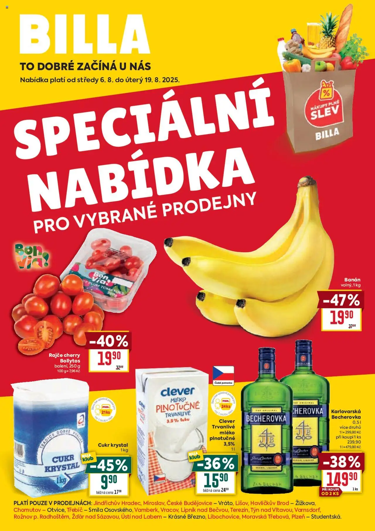  BILLA leták již od 06.08.2025 » Akční "Leták - Speciální nabídka: vybrané prodejny"