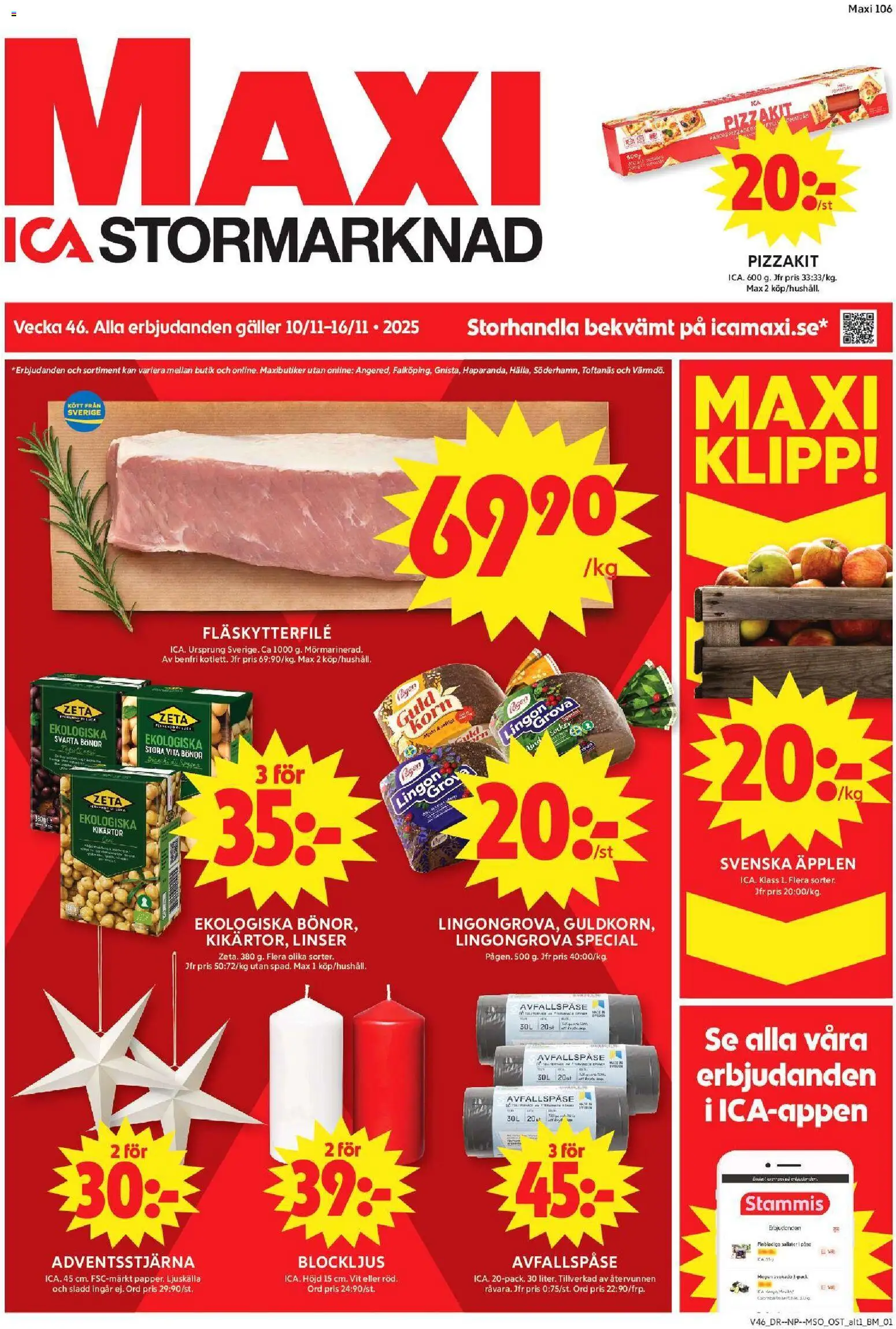 Förhandsgranska reklamblad Bromma från butik ICA Maxi gäller från 10/11/2025