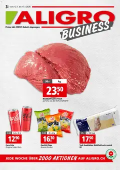 Vorschau des Merkblatts Aktionen Businesskunden - Chavannes, Matran, Genf, Sitten vom Shop Aligro gültig von 12.01.2026 bis 17.01.2026