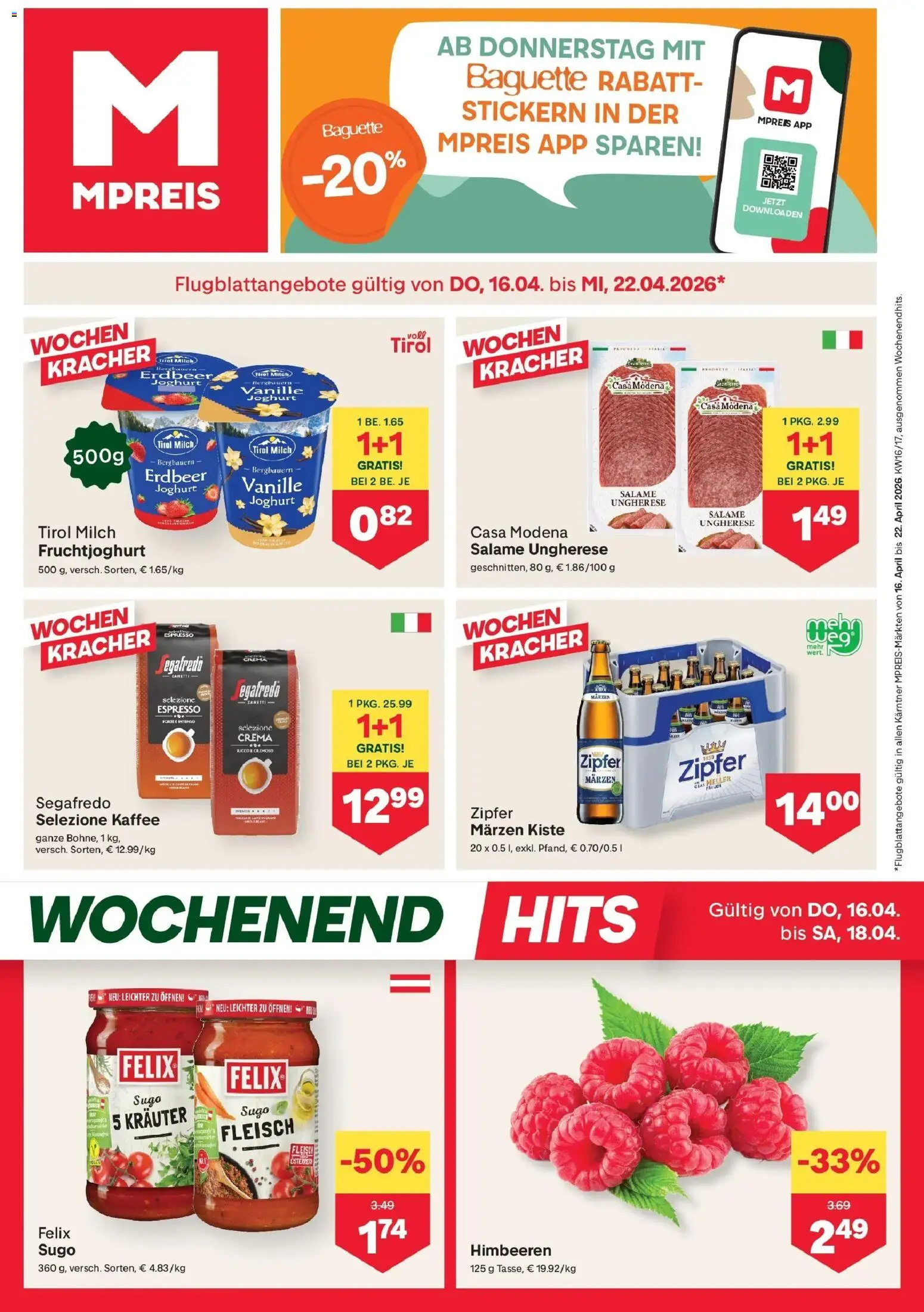 Vorschau der Angebote: MPREIS MPREIS Velden gültig ab 16.04.2026