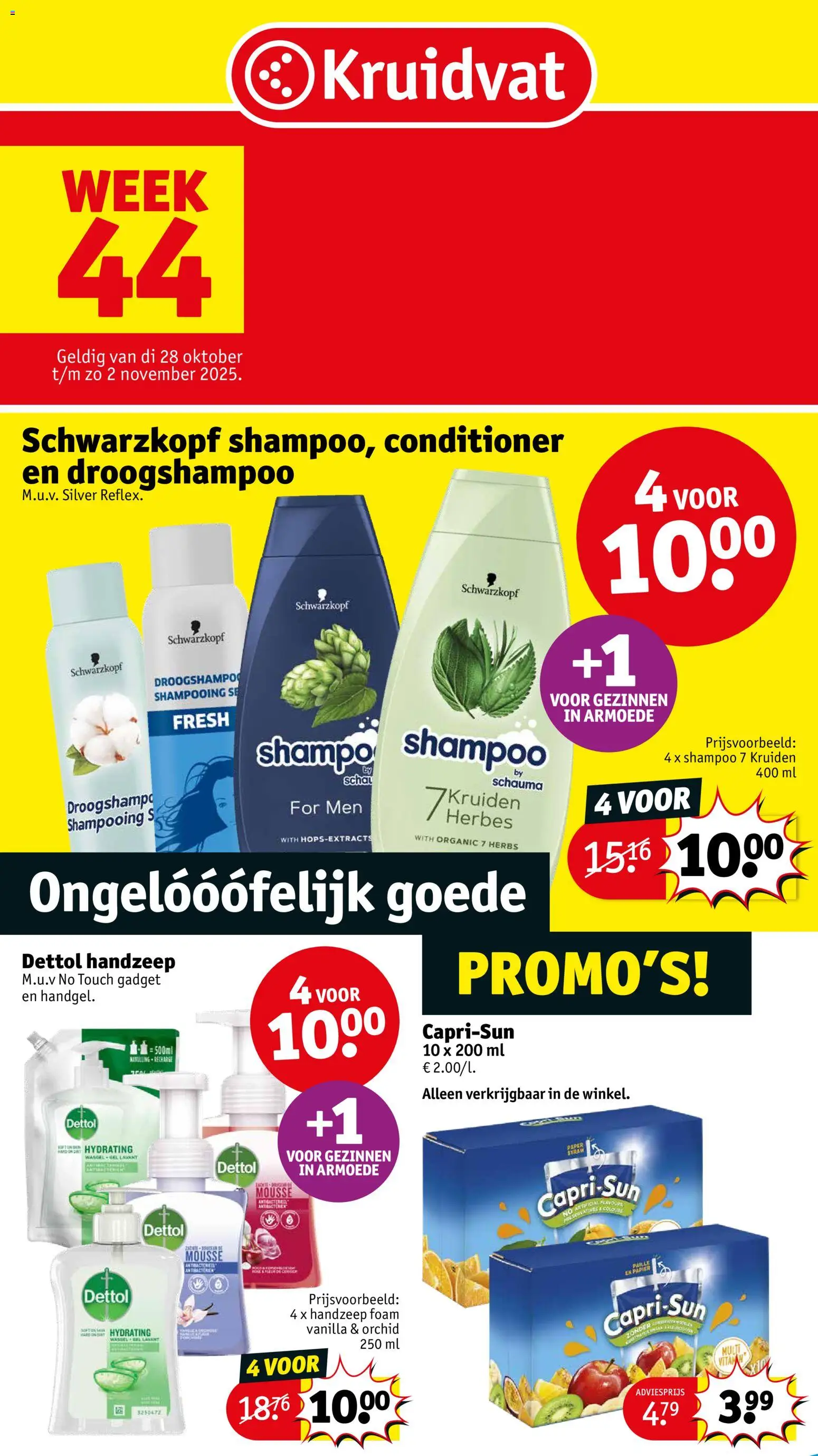 Kruidvat shop Folder week 44 geldig vanaf 28/10/2025 - Paginanummer 1