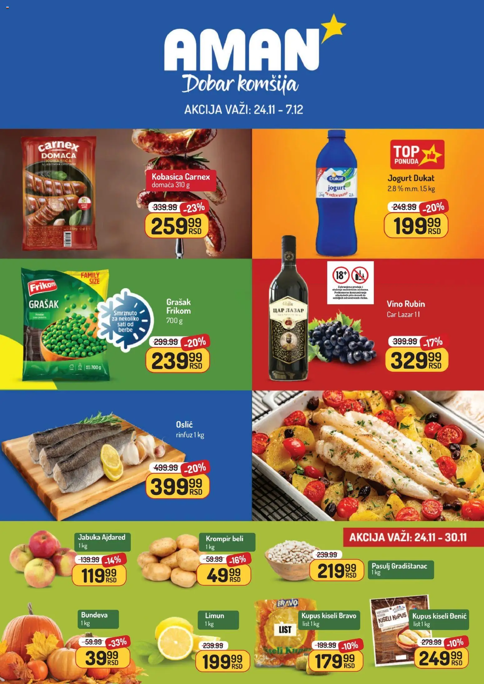 Pregled Aman kataloga - važi od 24.11.2025