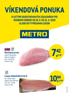 Náhľad Metro letáku platného od 28.08.2025