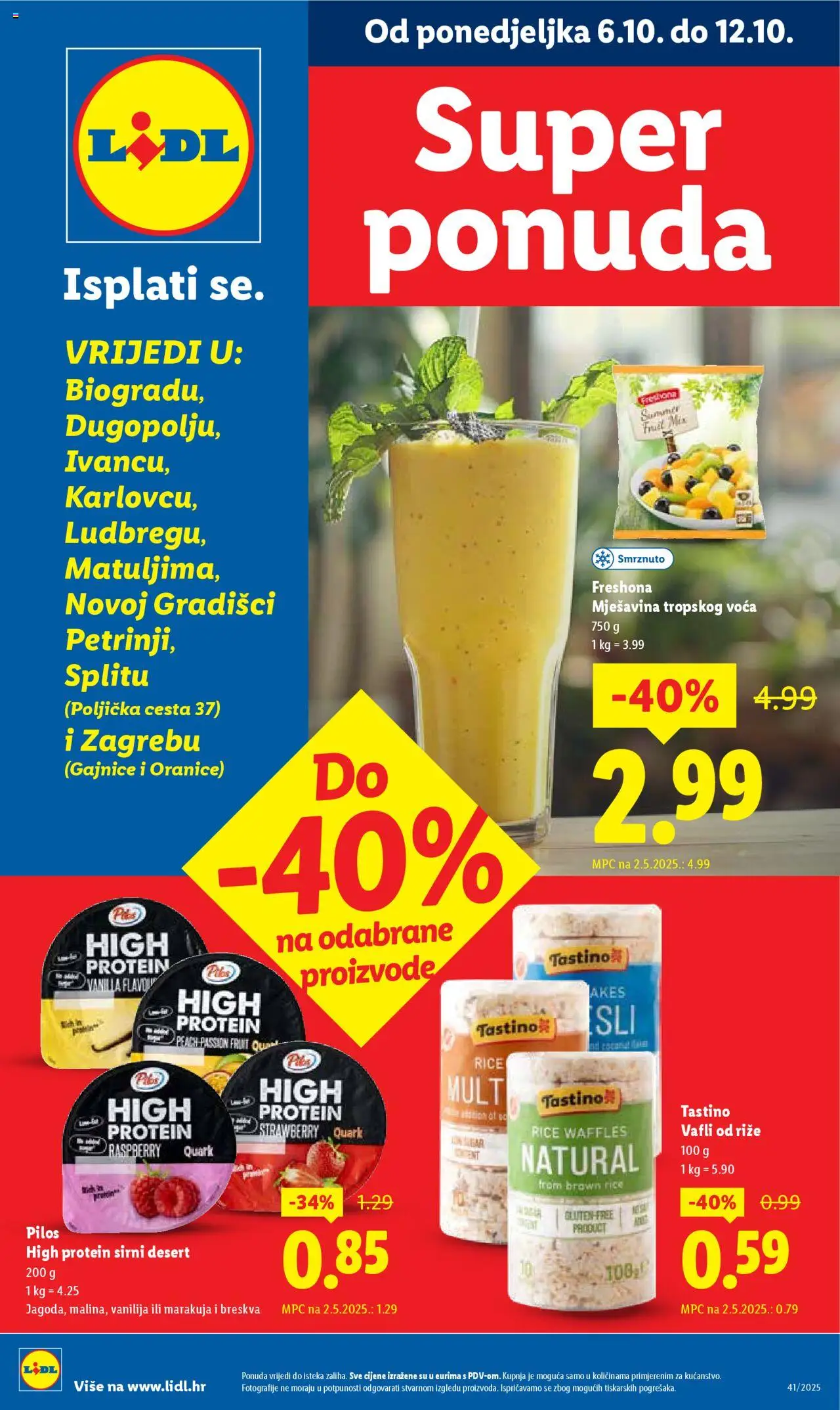 Lidl aktualni Super Ponuda vrijedi od 06.10.2025 - tjedna akcija broj stranice 1
