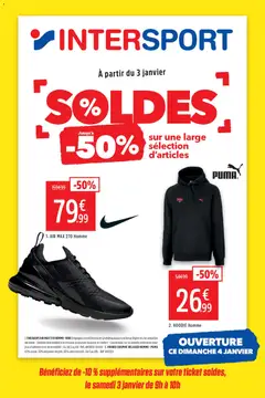 Voorbeeld van Publicité van winkel Intersport geldig vanaf 05/01/2026