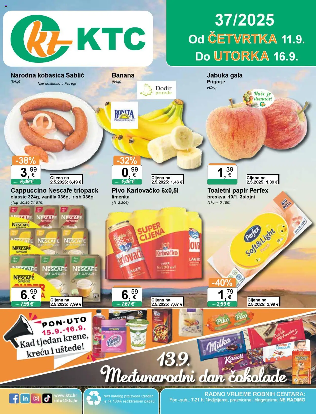 KTC aktualni Katalog vrijedi od 11.09.2025 - tjedna akcija broj stranice 1