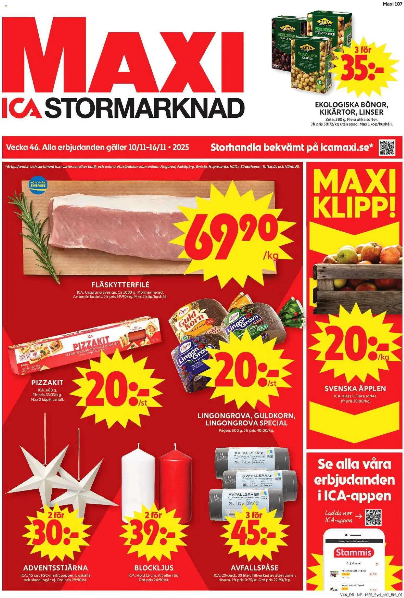 Förhandsgranska reklamblad Malmö från butik ICA Maxi gäller från 10/11/2025