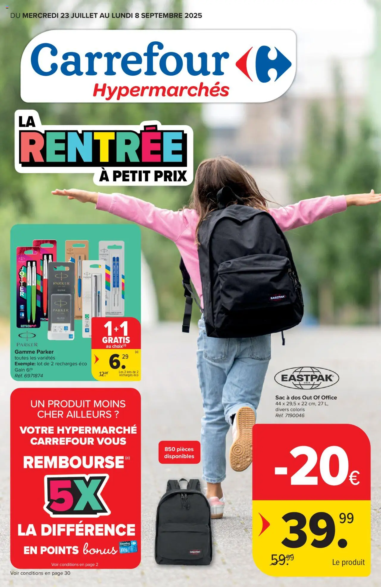 Carrefour shop Hypermarchés Back to School geldig vanaf 23/07/2025 - Paginanummer 1
