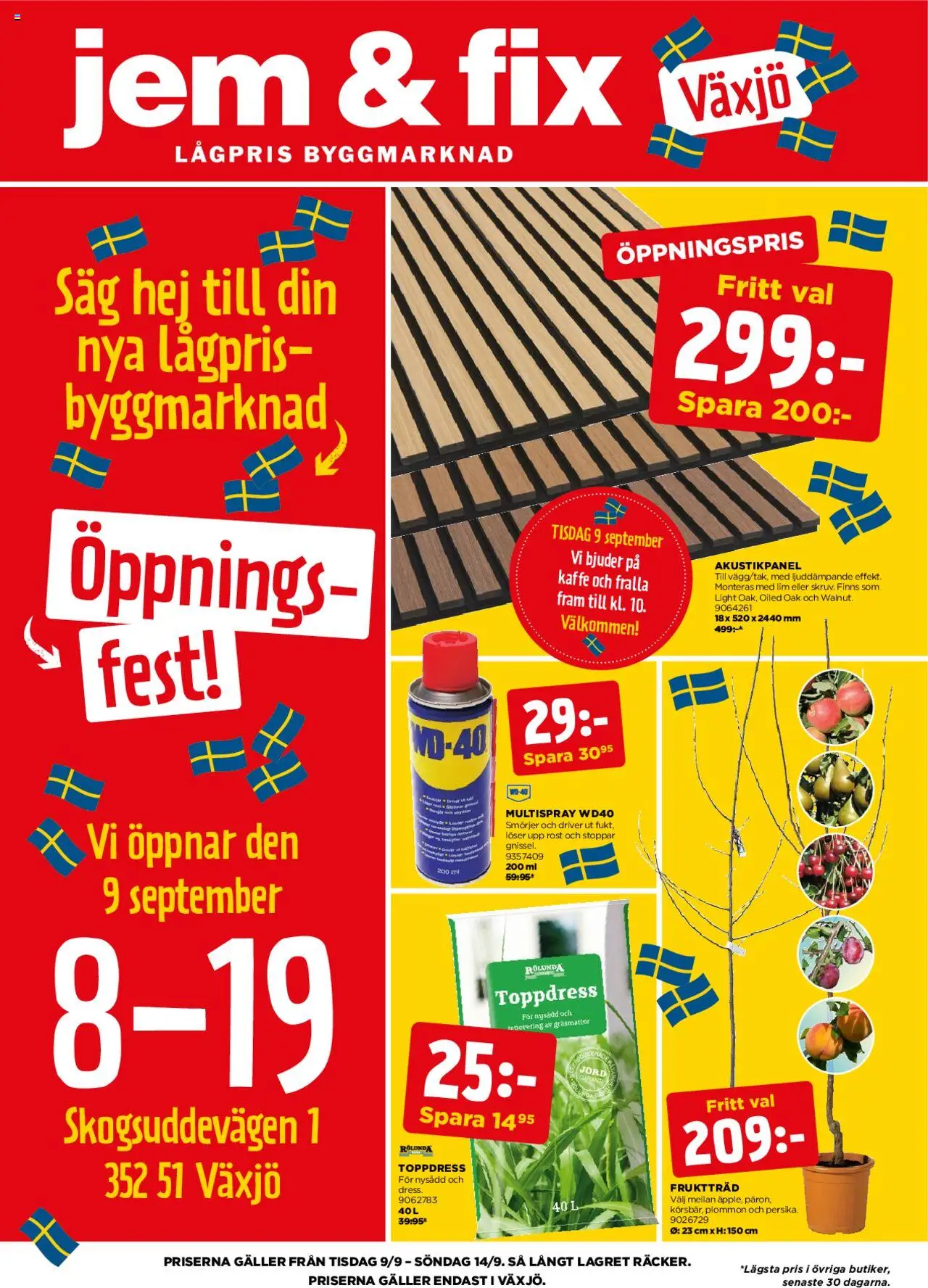 Aktuella reklamblad Jem & Fix är giltig 09/09 2025 > Veckans Erbjudanden gäller från 09/09/2025 till 14/09/2025 sidnummer 1
