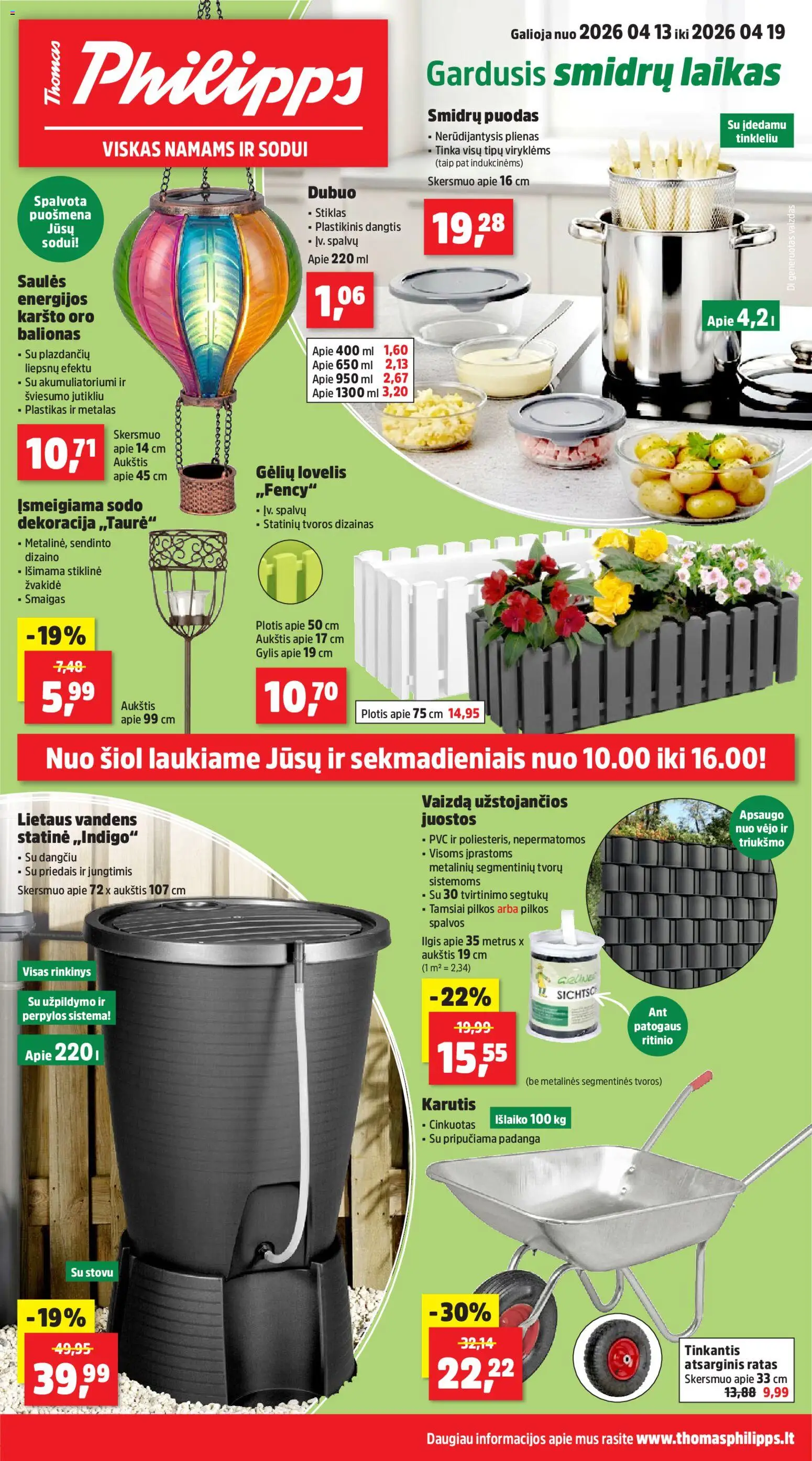 Thomas Philipps parduotuvės leidinio Thomas Philipps leidinys galiojančio nuo 2026.04.13 peržiūra