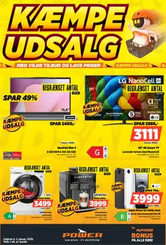 Eksempel på tilbudsavis Udsalg fra butik Power gyldig fra 02/01/2026