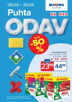 Maxima kliendilehe eelvaade alates 05.03.2026