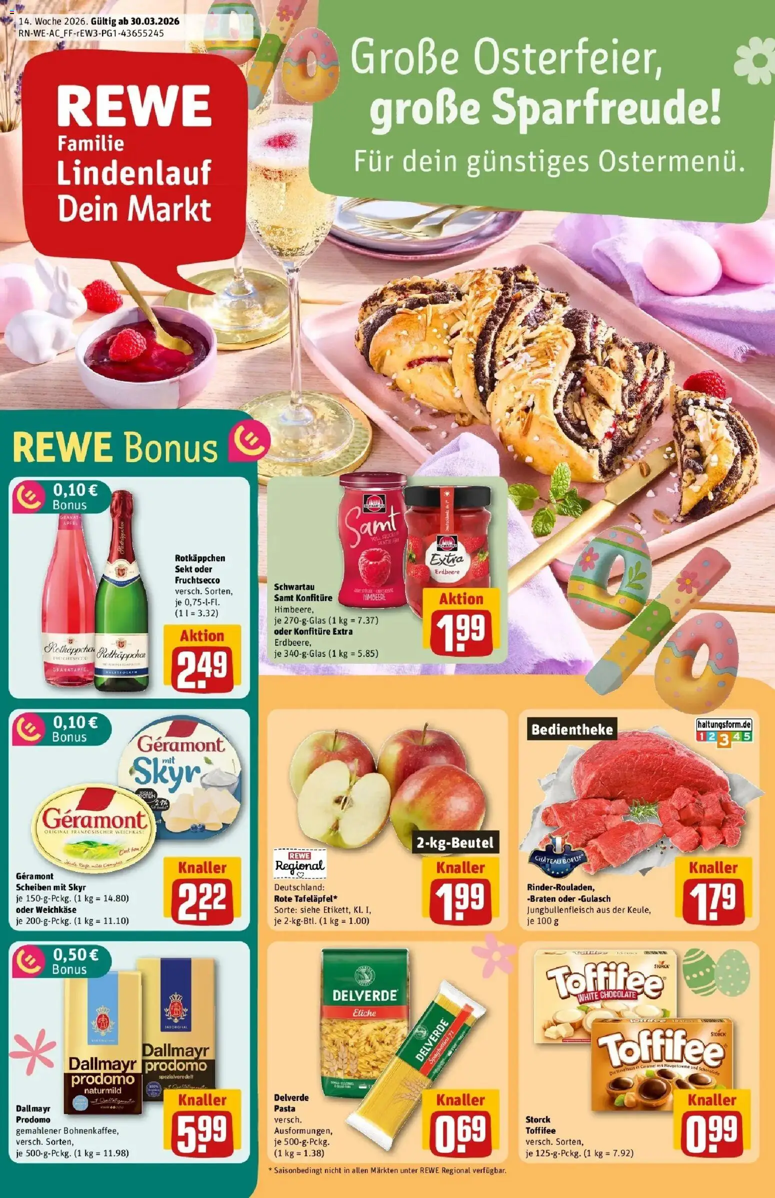 Vorschau von dem Prospekt des Geschäftes Rewe, gültig ab dem 30.03.2026