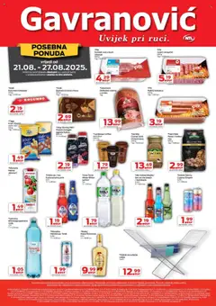 Pregled letka Katalog trgovine Gavranović vrijedi od 21.08.2025