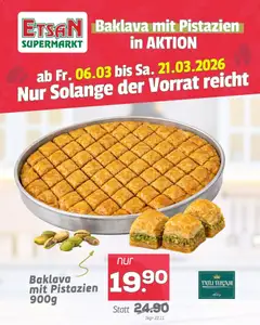 Vorschau der Angebote: ETSAN ETSAN Baklava mit Pistazien gültig ab 06.03.2026