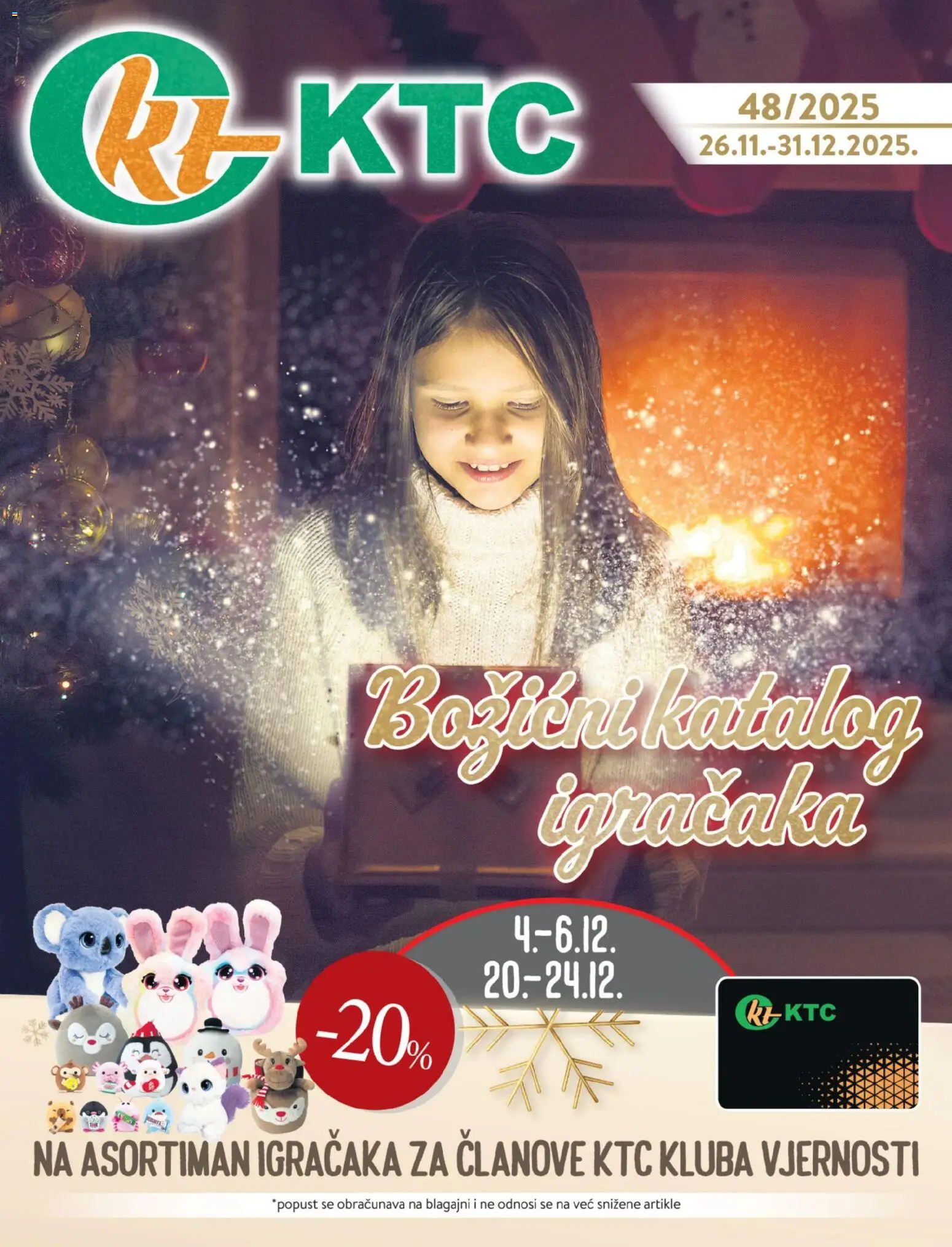 Pregled letka Katalog božićnih dekoracija trgovine KTC vrijedi od 26.11.2025