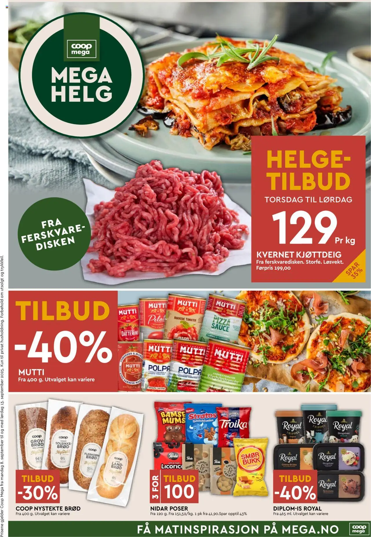 Mega Helg Coop Mega gyldig fra 11/09/2025 - Sidenummer 1