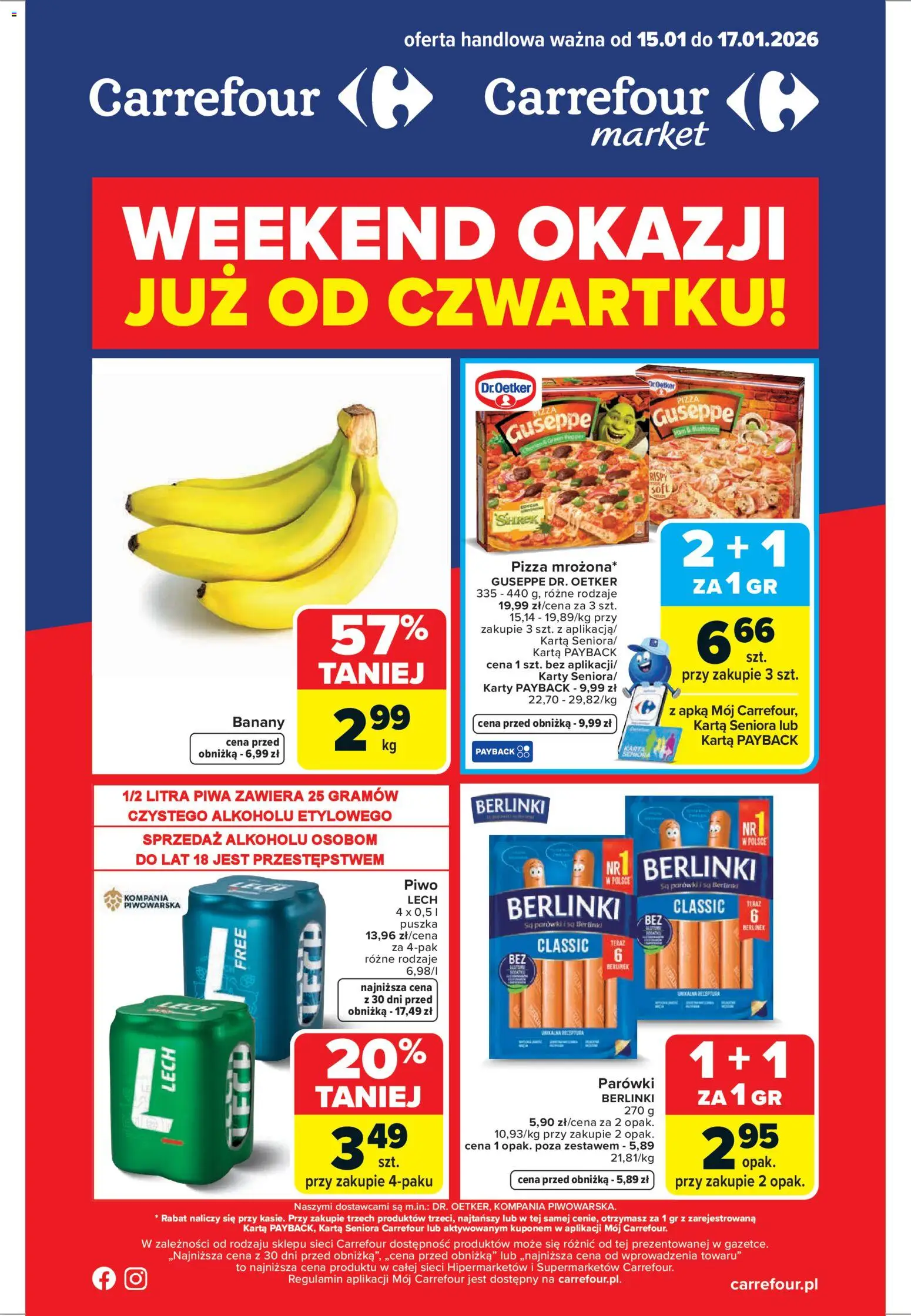Pogląd gazetki "Weekend okazji" ze sklepu Carrefour ważnej od 15.01.2026