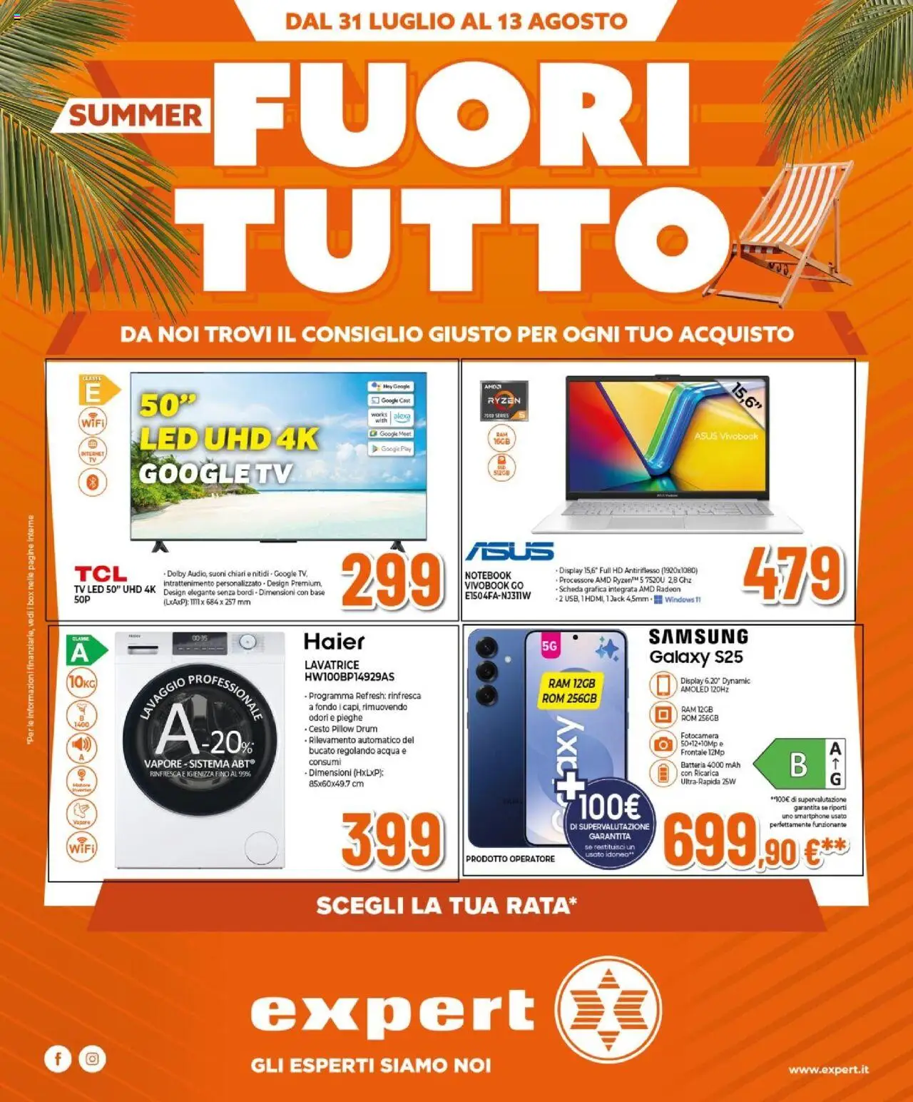 Volantino Expert valido da 31/07/2025 numero di pagina 1