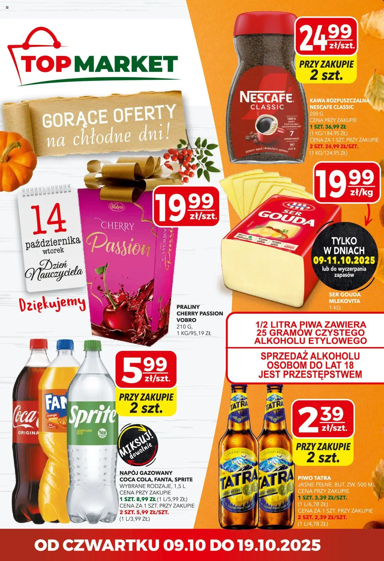 Top Market Gazetka od 09.10.2025 - Nowa Gazetka - Numer strony 1