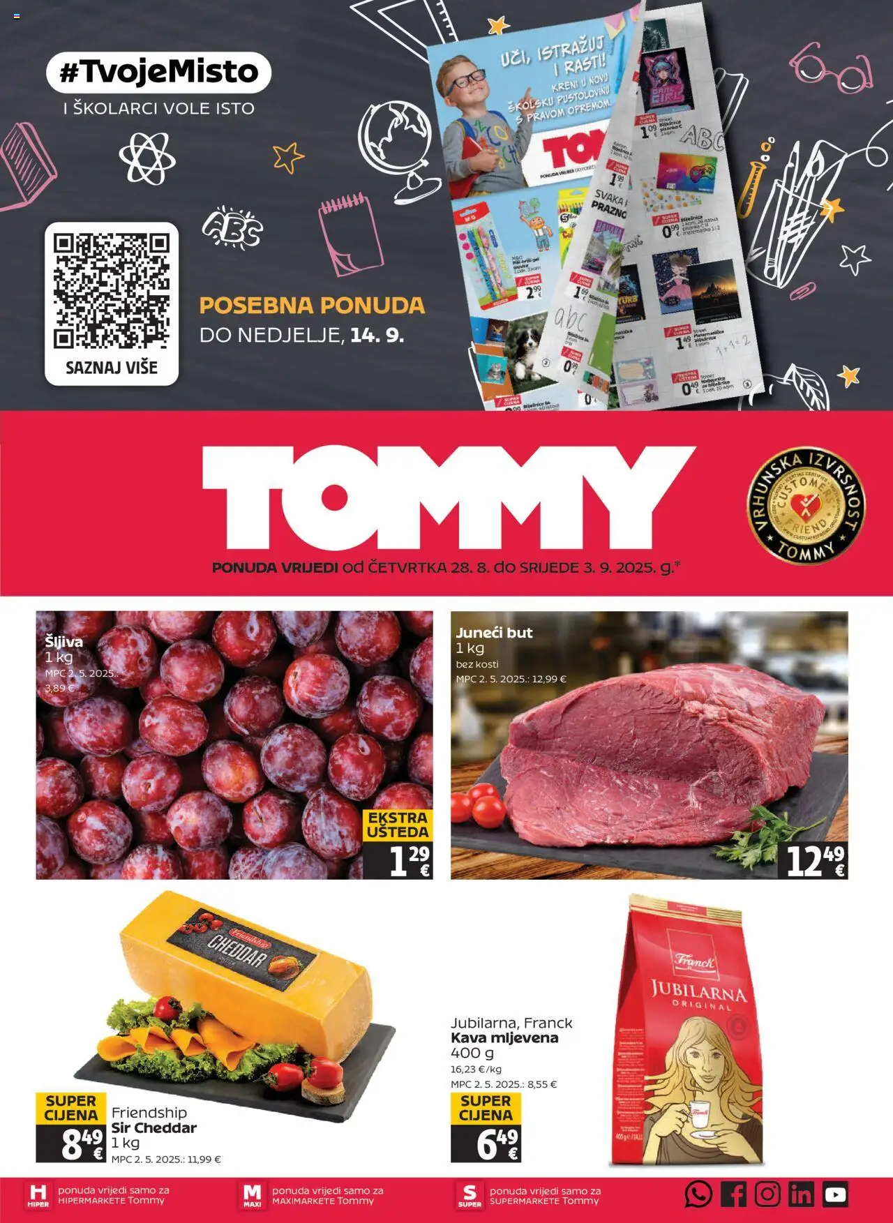 Tommy aktualni Katalog vrijedi od 28.08.2025 - tjedna akcija broj stranice 1