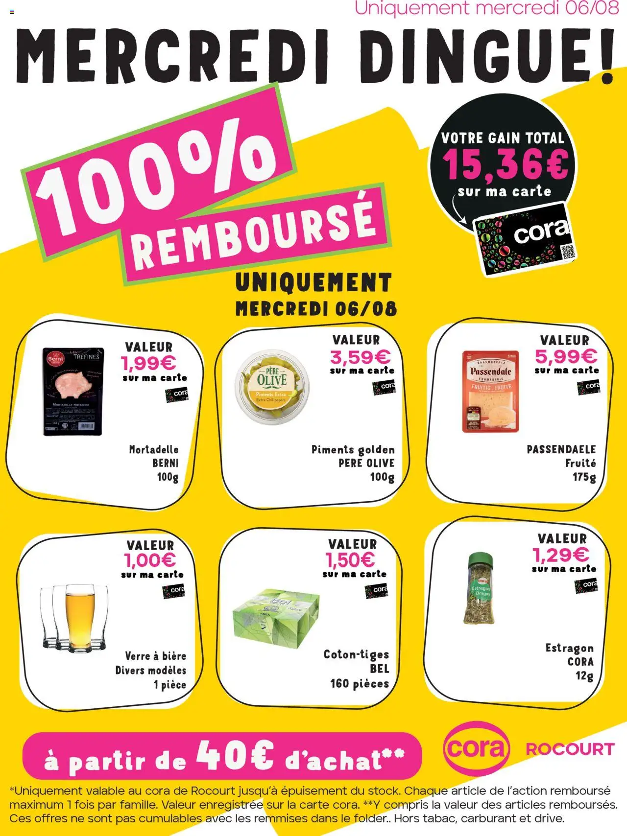 Cora shop Les offres 100% remboursés chez cora Rocourt geldig vanaf 06/08/2025 - Paginanummer 1