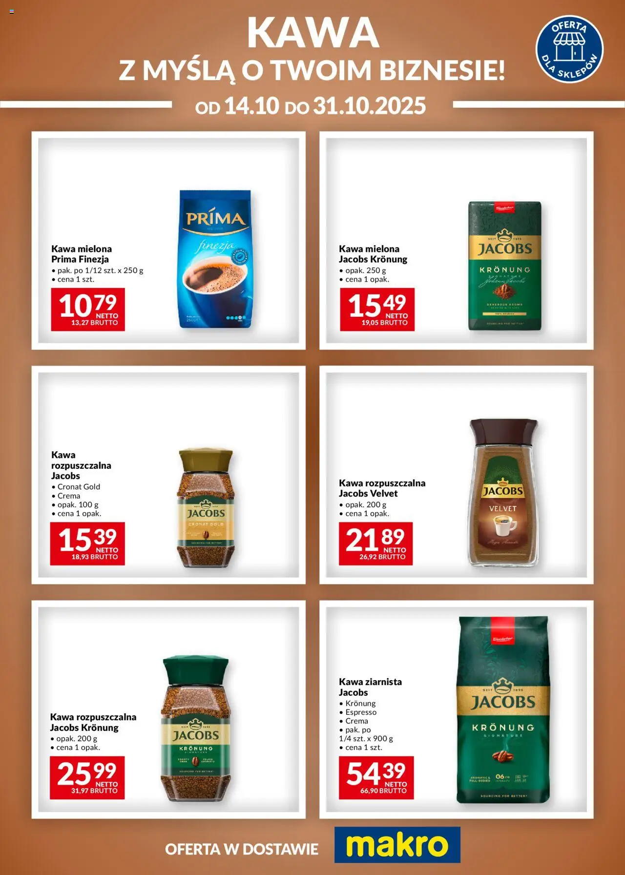 Makro Kawa od 14.10.2025 - Nowa Gazetka - Numer strony 1