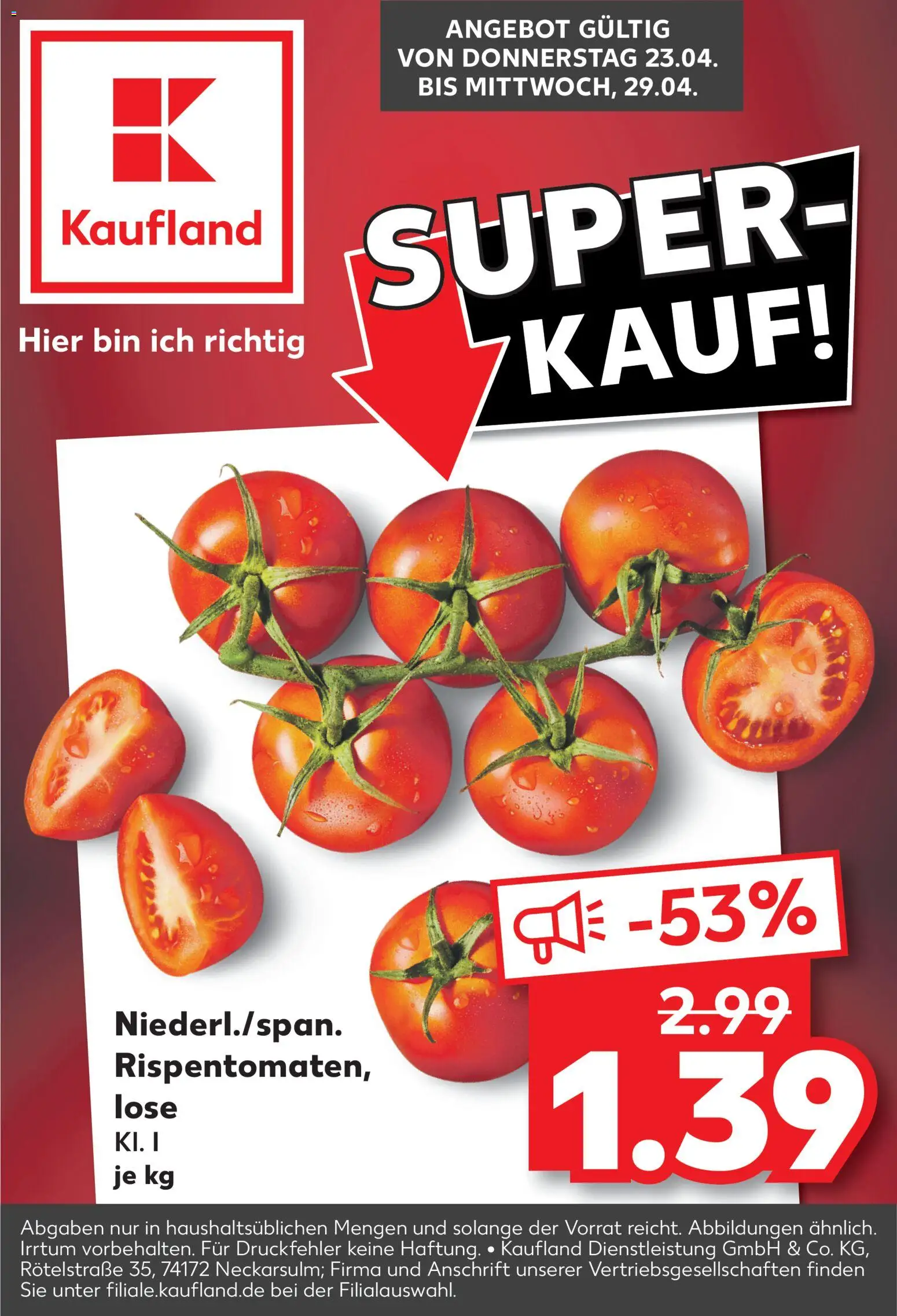 Náhled nabídky: Kaufland Německo Kaufland Německo leták - Super-kauf platný od 23.04.2026