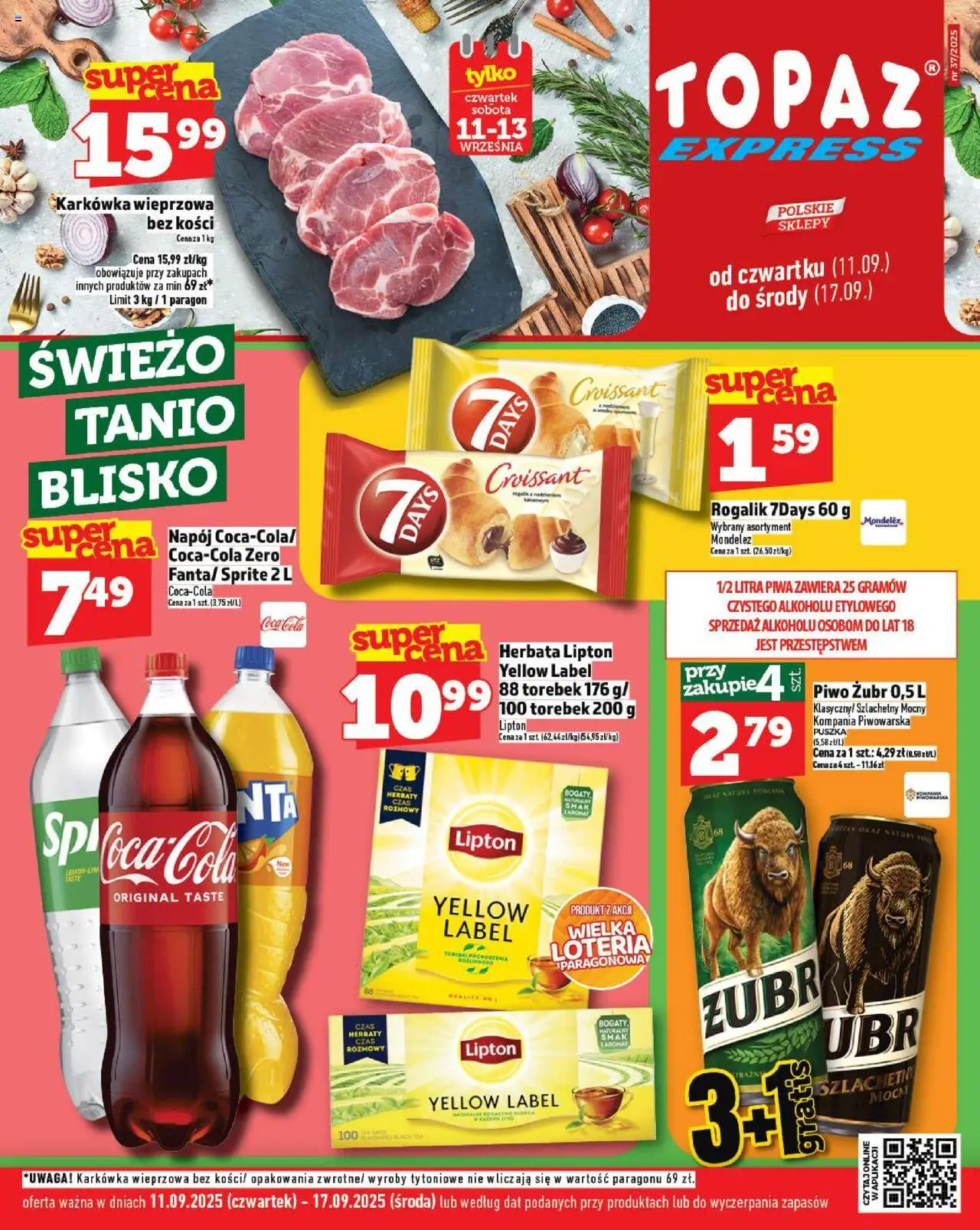 Topaz Express od 11.09.2025 - Nowa Gazetka - Numer strony 1