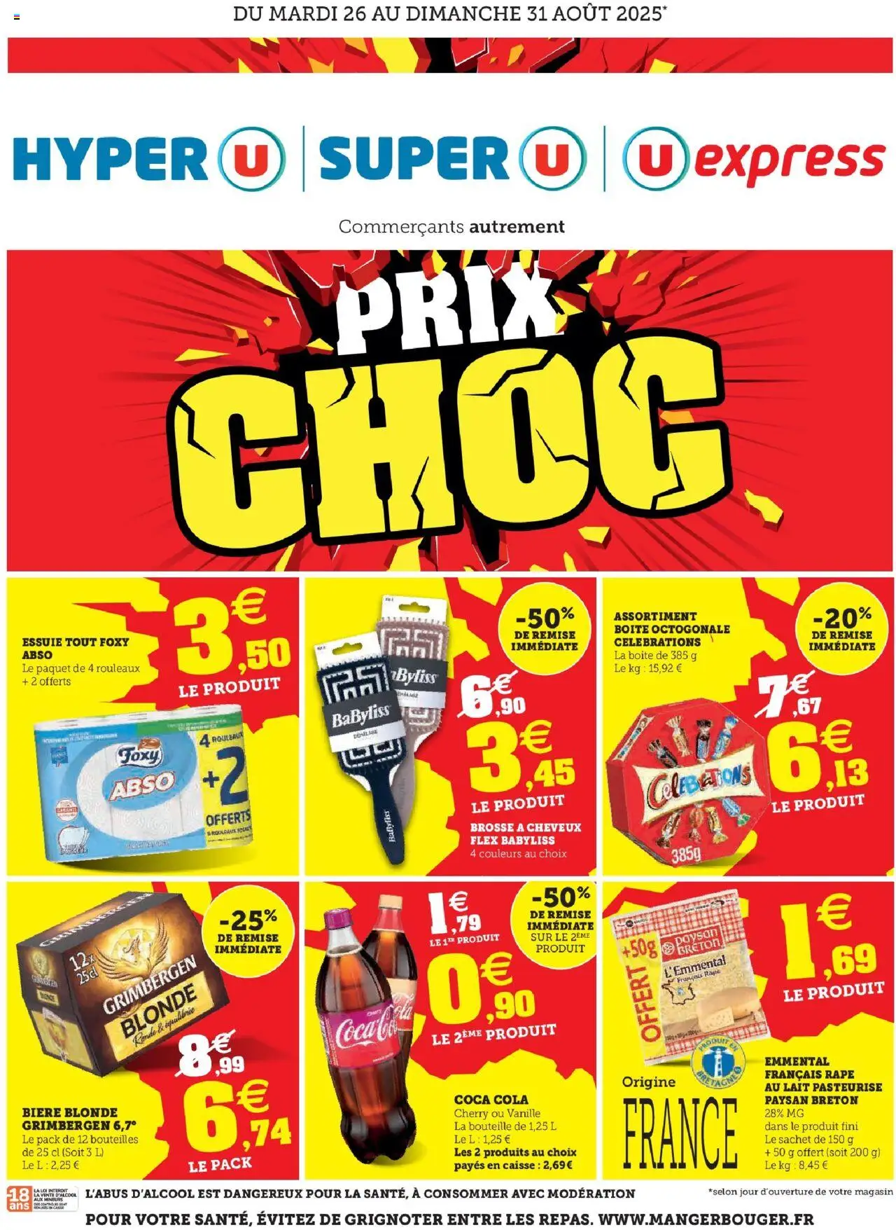 Prix Choc de la boutique Hyper U valable du 26/08/2025 - Page numéro 1