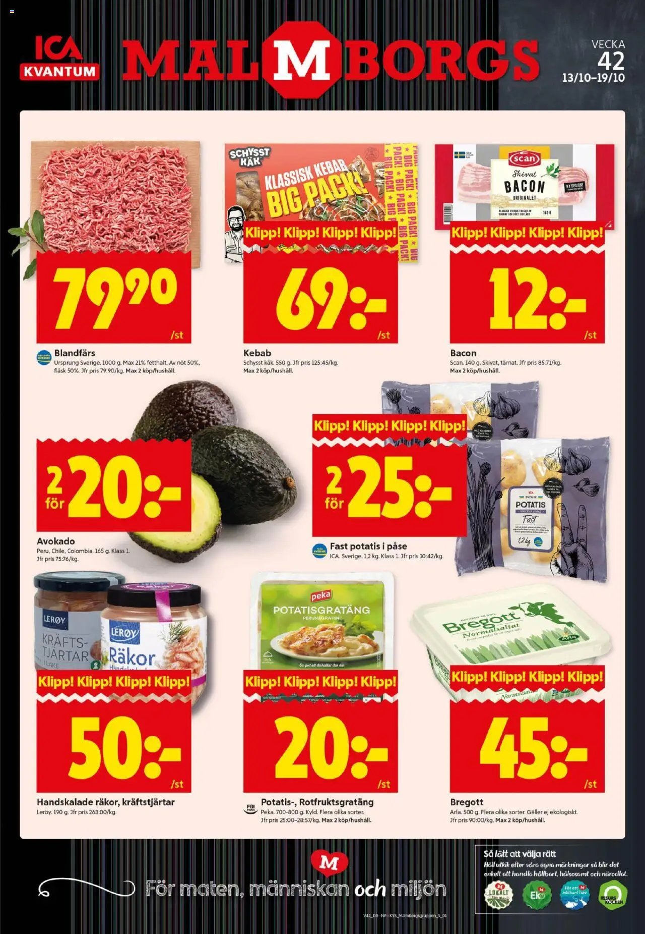 Malmö är giltig 13/10 2025 > Veckans Erbjudanden gäller från 13/10/2025 till 19/10/2025 sidnummer 1